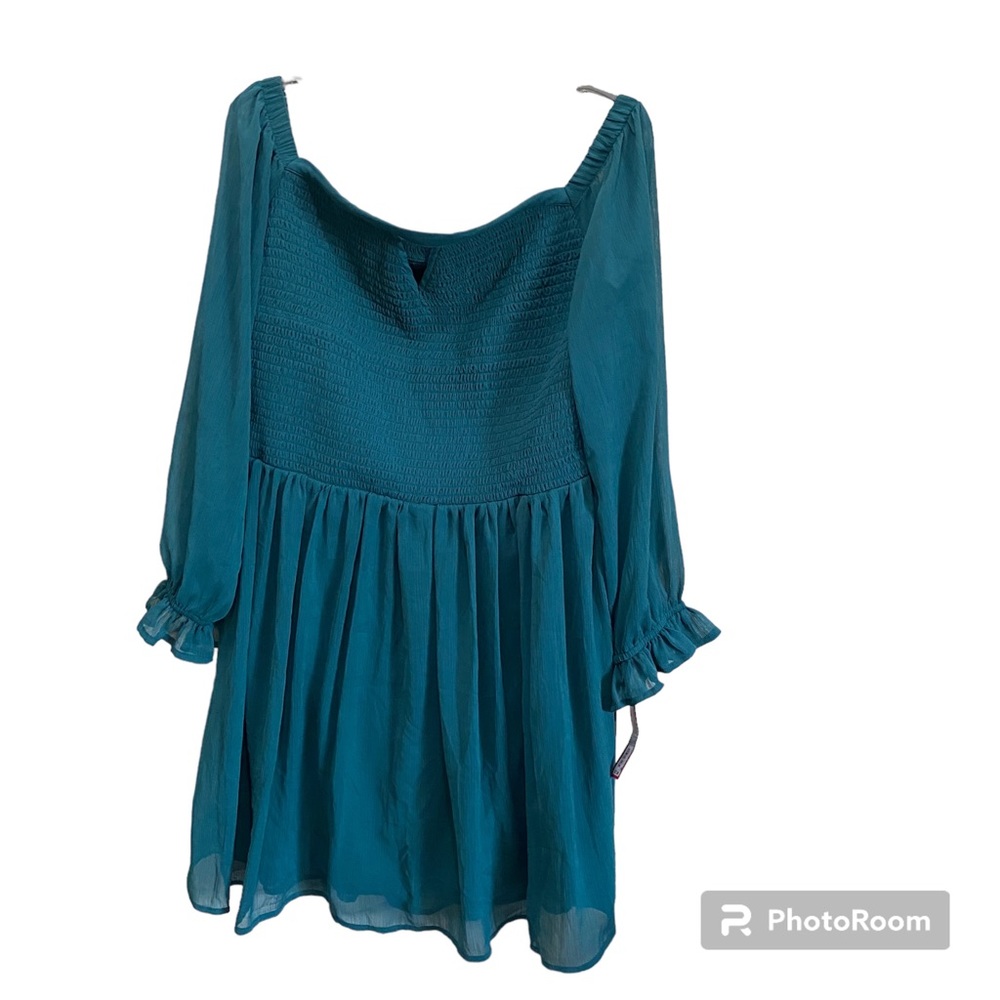 NWT Womens plus size xxl tunic or mini dress teal babydoll top xhilaration